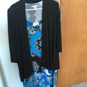 business casual dress with attached jacket